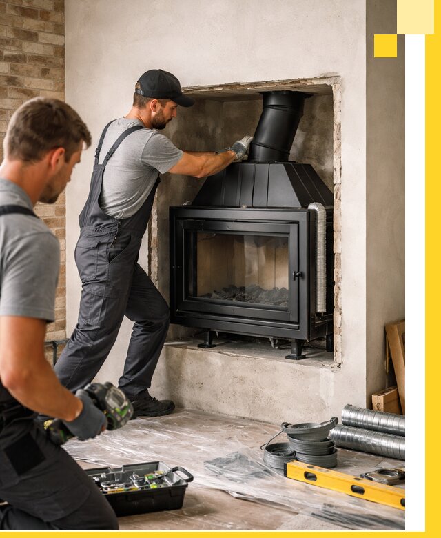Установка каминных топок в Кыштыме: монтаж, подключение