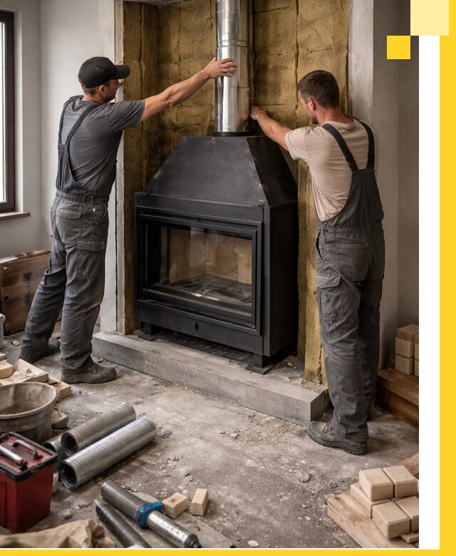 Изготовление и монтаж закрытых каминов в Кыштыме под ключ