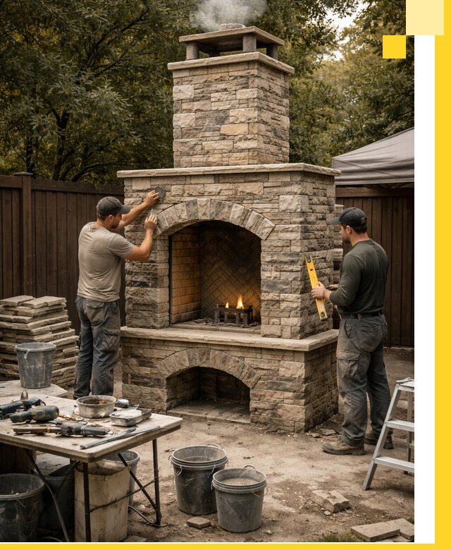 Проектирование и установка уличных каминов в Кыштыме