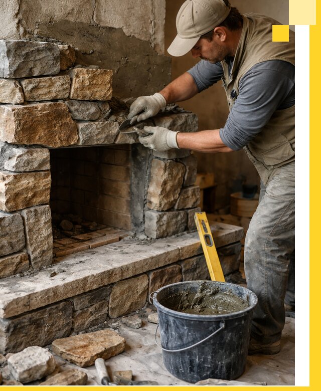 Изготовление и установка каменных каминов под ключ в Кыштыме