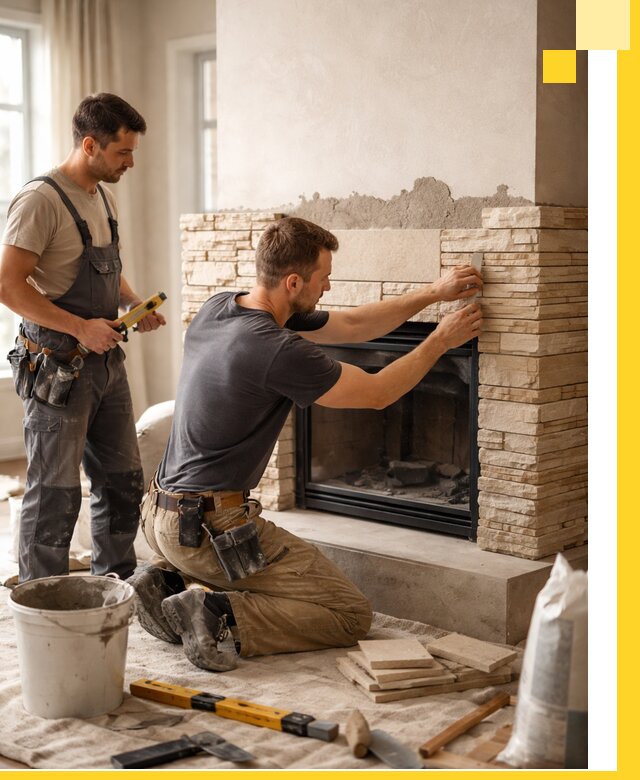 Установка и монтаж каминов для загородного дома в Кыштыме