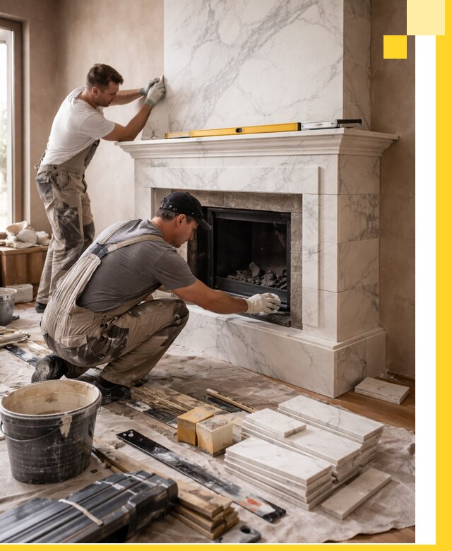 Отделка каминов в Кыштыме качественные облицовочные работы