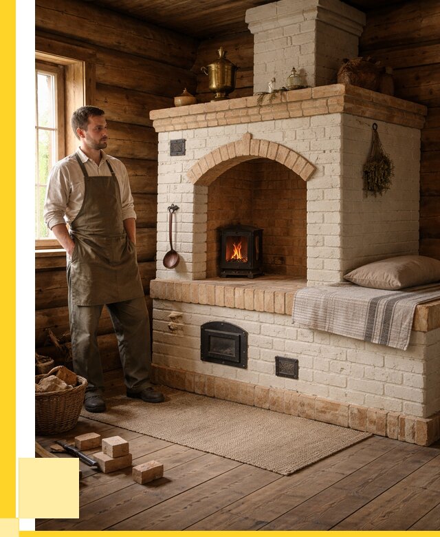 Русские печи с лежанкой под ключ в Кыштыме от 155790 р. ЭриданКшт