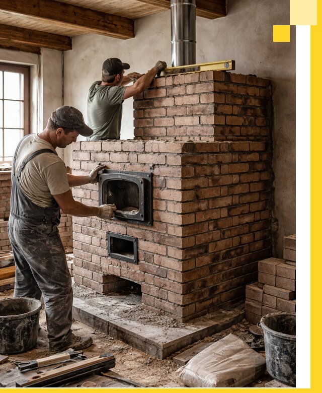 Печи для загородного дома под ключ в Кыштыме — монтаж и сервис