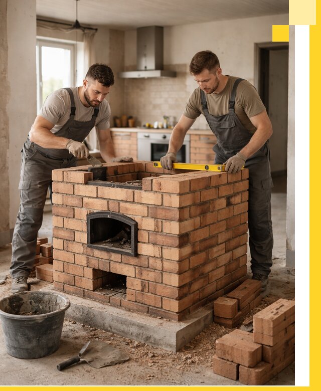 Установка и монтаж печей в частном доме в Кыштыме под ключ