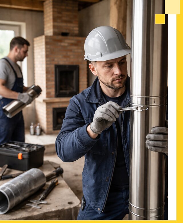 Профессиональный монтаж дымоходов для печей в Кыштыме