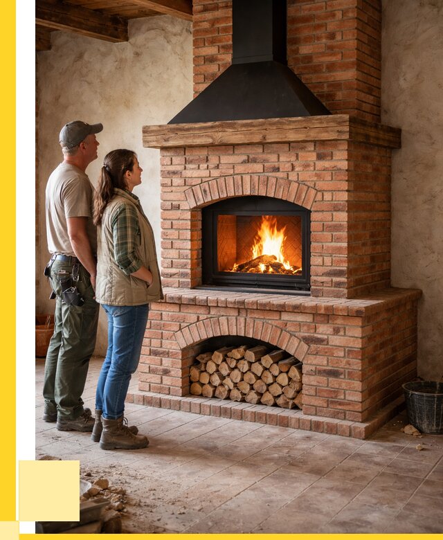 Печи камины из кирпича в Кыштыме от 124632 р. | ЭриданКшт