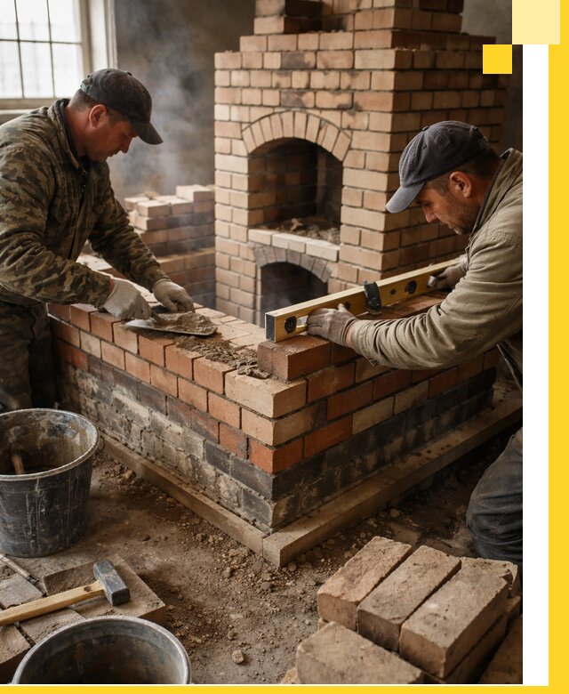 Изготовление и монтаж печей и каминов из кирпича в Кыштыме