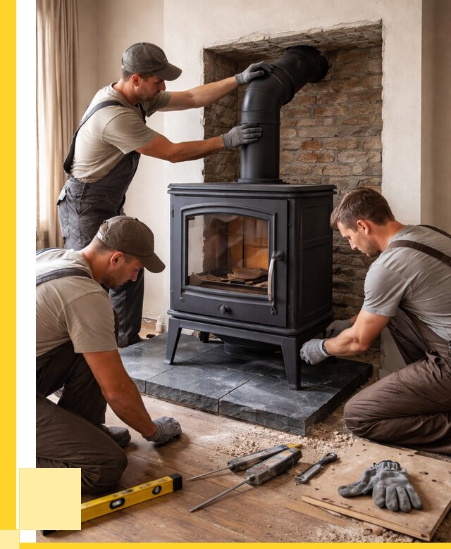 Монтаж печи камина в частном доме в Кыштыме от 25965 р. | ЭриданКшт
