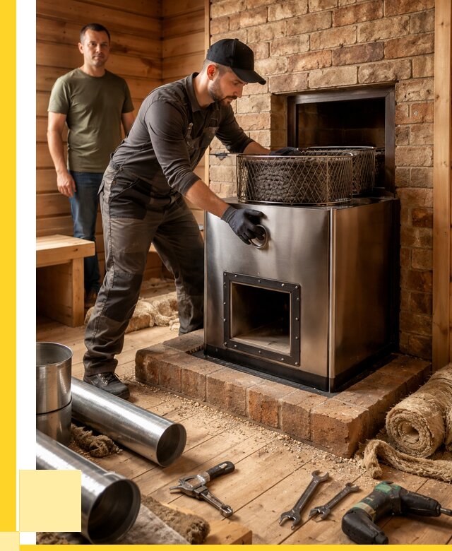 Монтаж банных печей под ключ в Кыштыме от 18695 р., ЭриданКшт