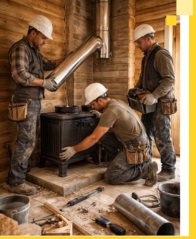 Профессиональный монтаж банных печей и дымоходов в Кыштыме