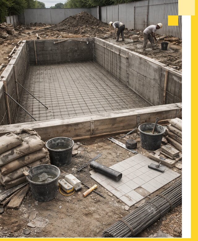 Строительство бассейнов под ключ в Кыштыме, дизайн и монтаж