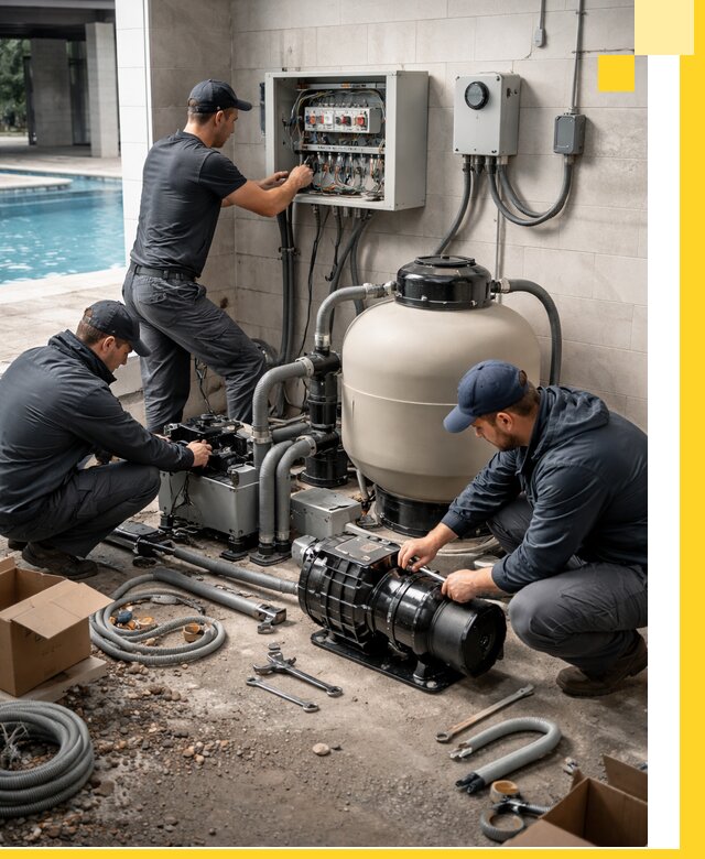 Профессиональный монтаж оборудования для бассейнов в Кыштыме