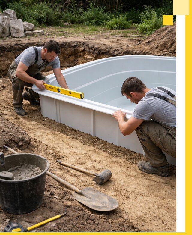 Производство и установка пластиковых бассейнов в Кыштыме под ключ