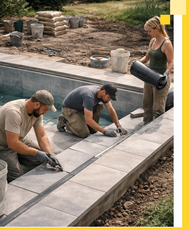 Строительство и монтаж уличных бассейнов под ключ в Кыштыме