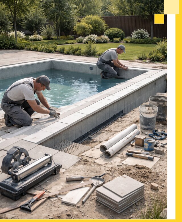 Строительство открытых бассейнов под ключ в Кыштыме профессионально