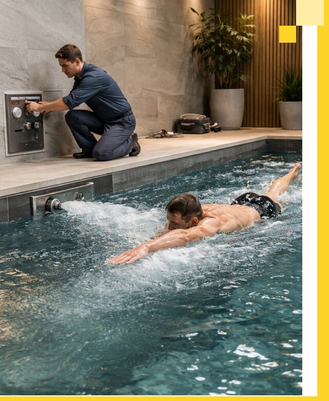 Проектирование и монтаж бассейнов с противотоком в Кыштыме