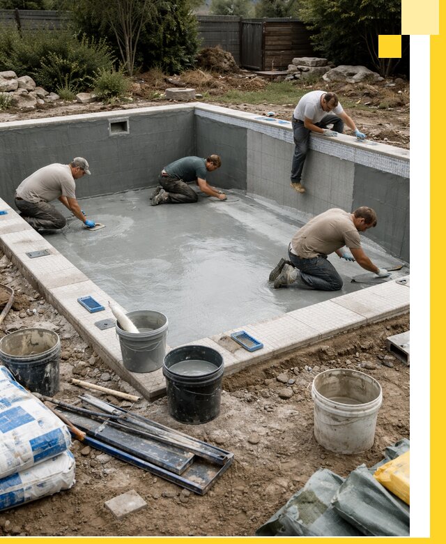 Изготовление и монтаж чаши бассейна под ключ в Кыштыме