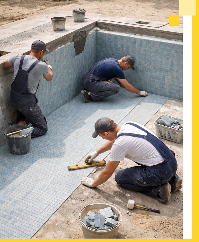 Укладка и установка плитки для бассейнов под ключ в Кыштыме