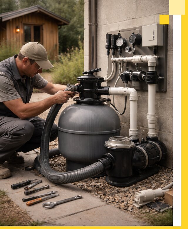 Продажа и монтаж фильтров и насосов для бассейнов в Кыштыме