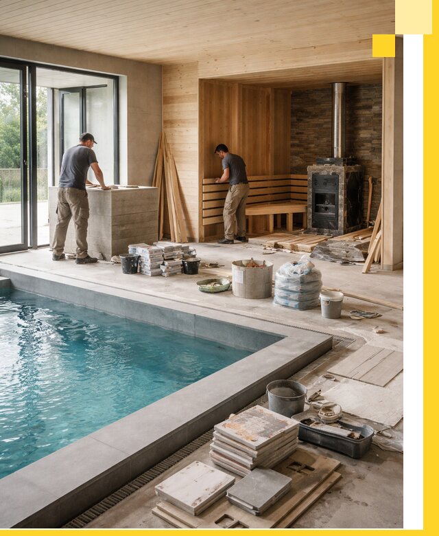 Проектирование и строительство бань с бассейном в Кыштыме