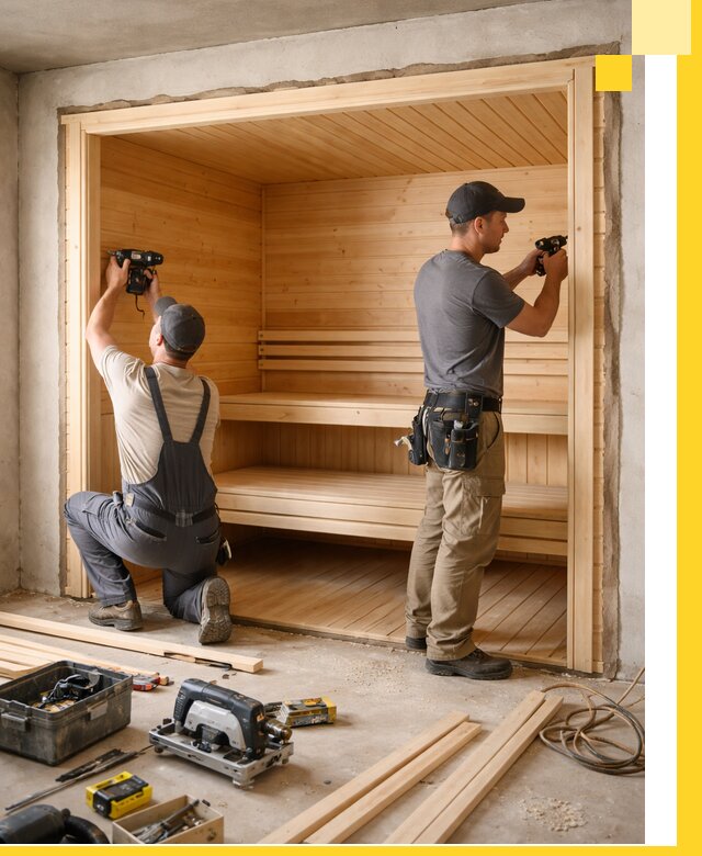 Монтаж саун под ключ в Кыштыме — проектирование и установка