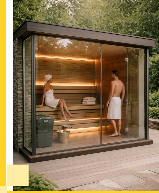 Сауна стеклянная и двери для сауны в Кыштыме от 259650 р. | ЭриданКшт