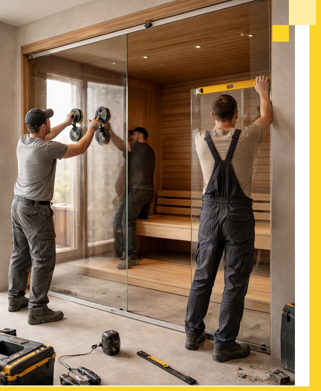 Производство и монтаж стеклянных саун под ключ в Кыштыме