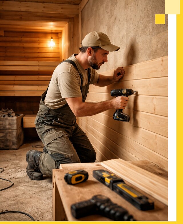 Профессиональная внутренняя отделка бани в Кыштыме под ключ