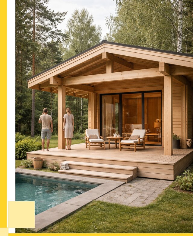 Бани с террасой под ключ в Кыштыме от 623160 р. | ЭриданКшт