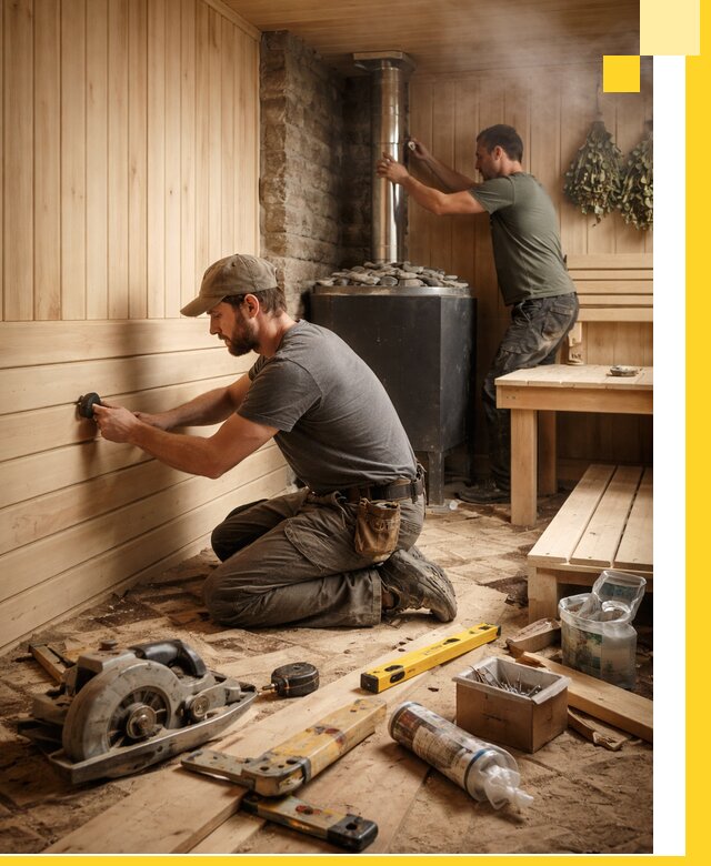 Полное строительство и оснащение парных под ключ в Кыштыме