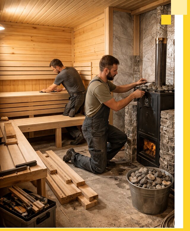 Дизайн и строительство интерьеров бань под ключ в Кыштыме