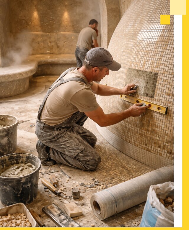 Хамам под ключ в Кыштыме: проектирование, строительство, отделка