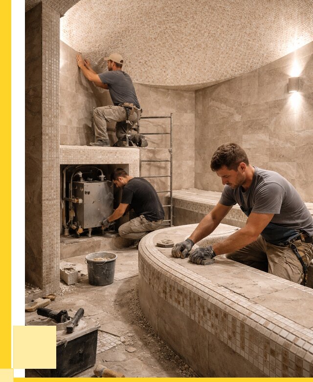 Монтаж хамамов под ключ в Кыштыме от 259650 р. ЭриданКшт