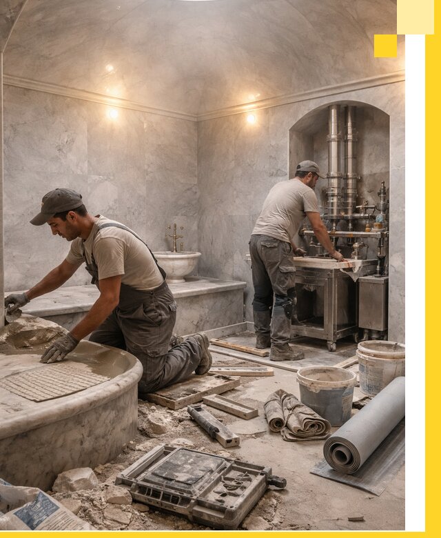 Строительство турецких бань хаммам под ключ в Кыштыме