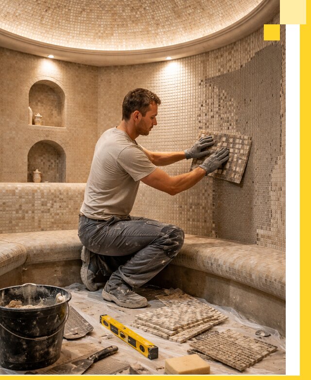 Устройство и монтаж домашнего хамама под ключ в Кыштыме