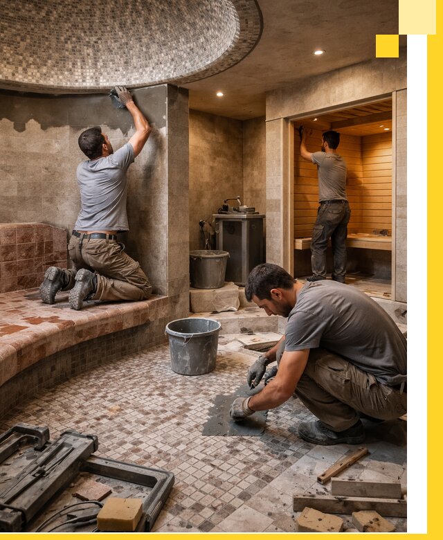 Проект и строительство хамама бани и сауны под ключ в Кыштыме